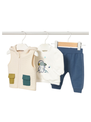 Conjunto chaleco 3 piezas recién nacido MAYORAL Estanque