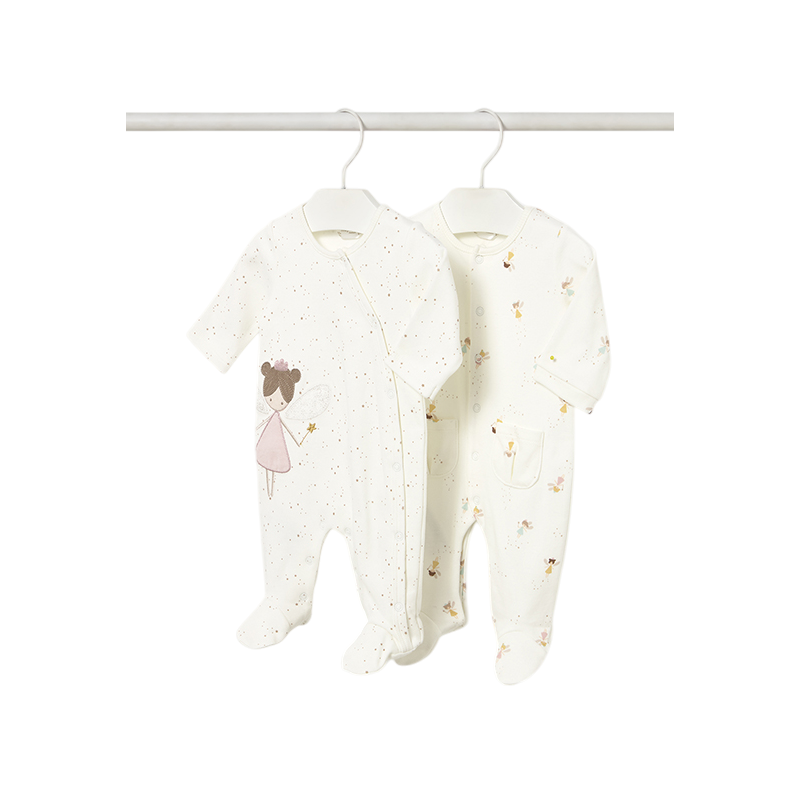 Set 2 Peleles Pijamas recién nacida MAYORAL Crudo