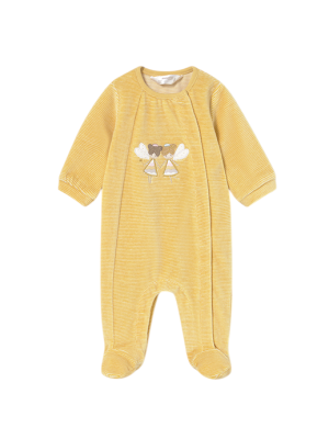 Pelele tundosado recién nacida MAYORAL Miel