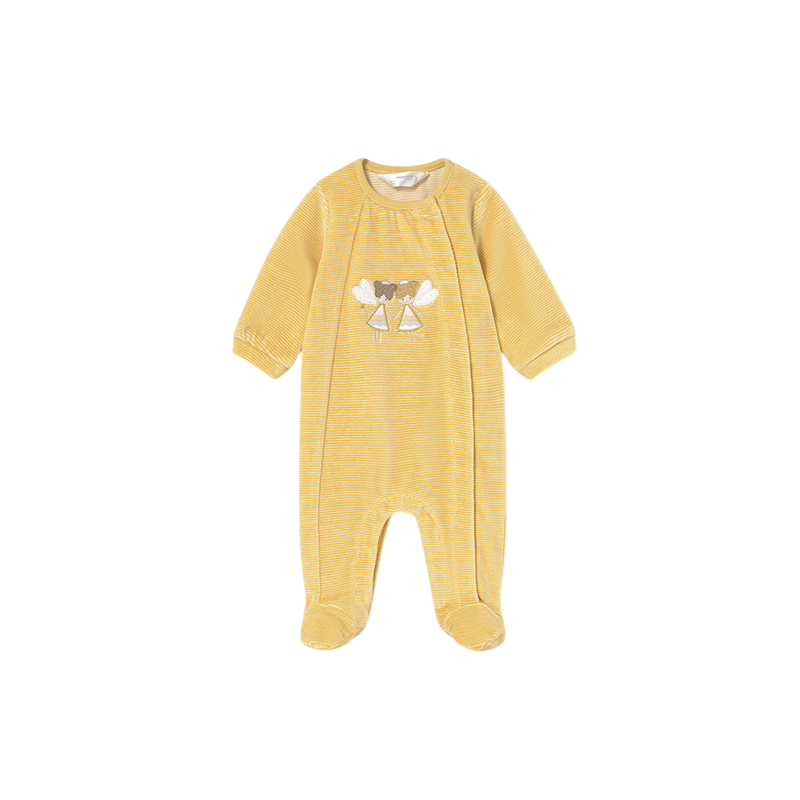 Pelele tundosado recién nacida MAYORAL Miel