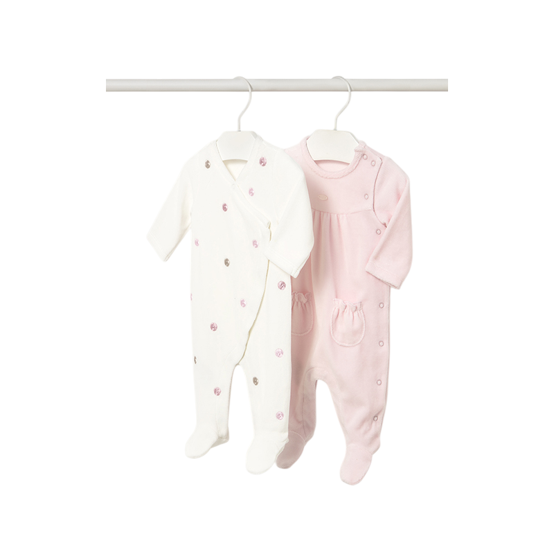 Set 2 peleles tundosados recién nacida MAYORAL Rosa