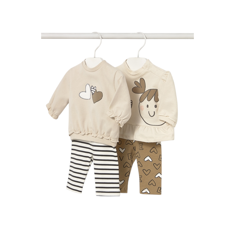 Conjunto leggings 4 piezas recién nacida MAYORAL Cacahuete.