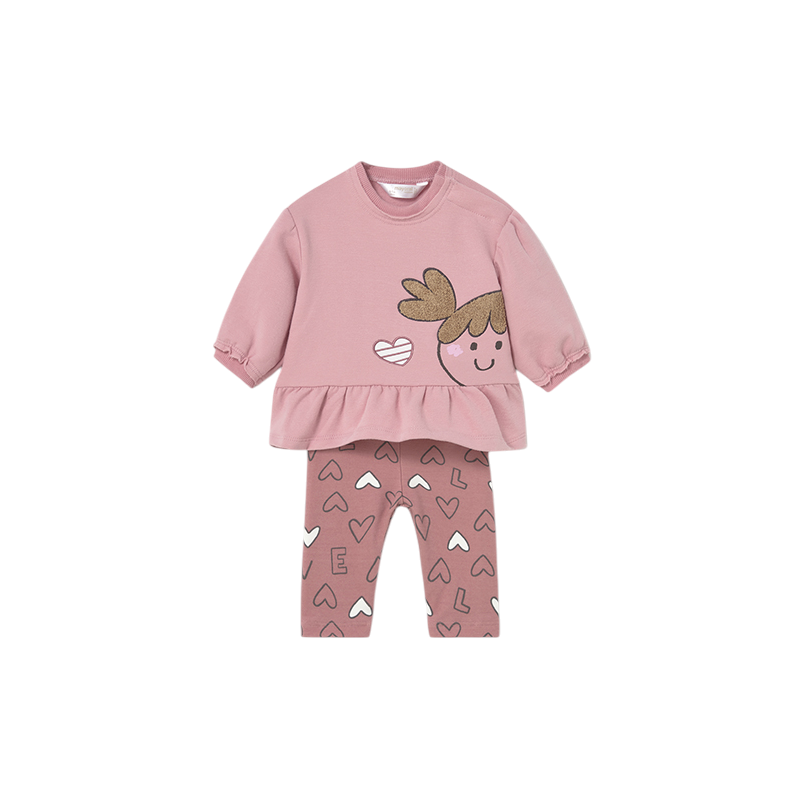 Conjunto leggings 4 piezas recién nacida MAYORAL Orquídea