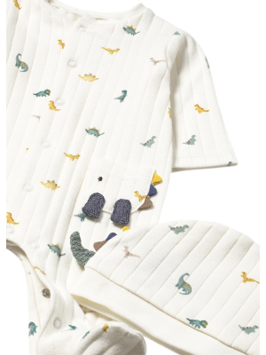 Pelele con gorro dinosaurio recién nacido MAYORAL Crudo 2