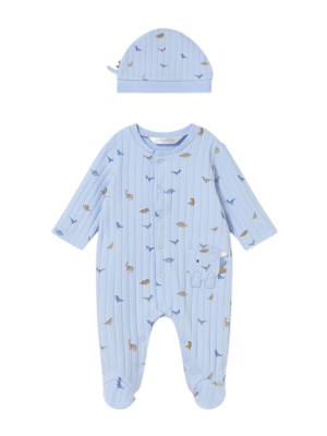 Pelele con gorro dinosaurio recién nacido MAYORAL Cielo
