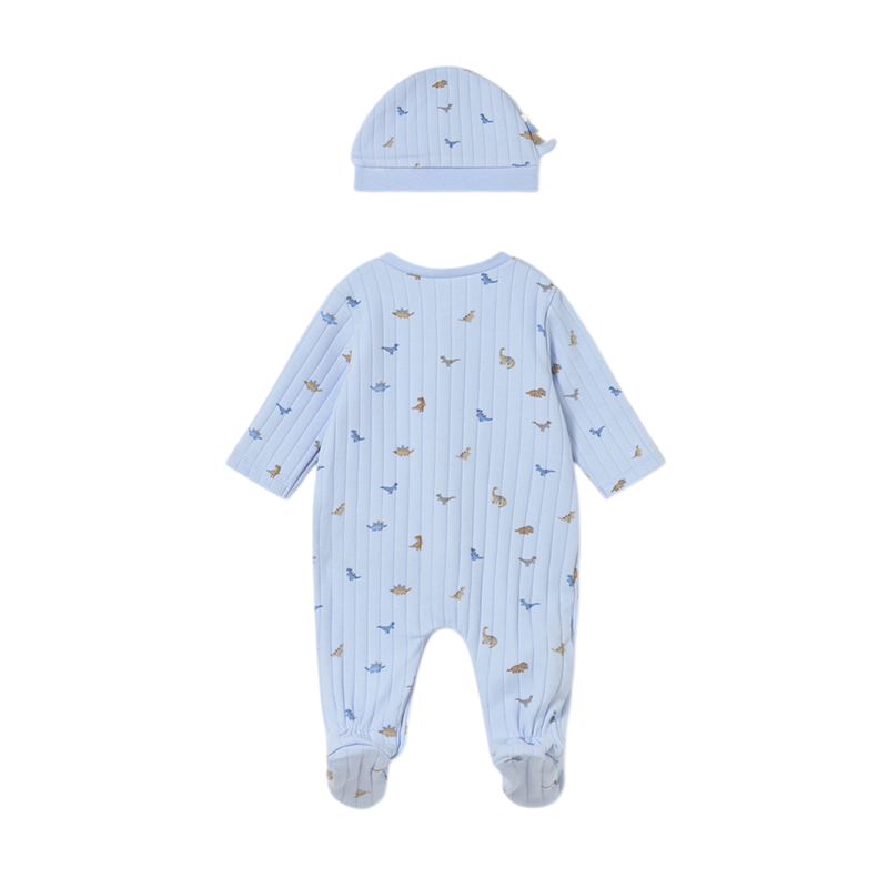 Pelele con gorro dinosaurio recién nacido MAYORAL Cielo