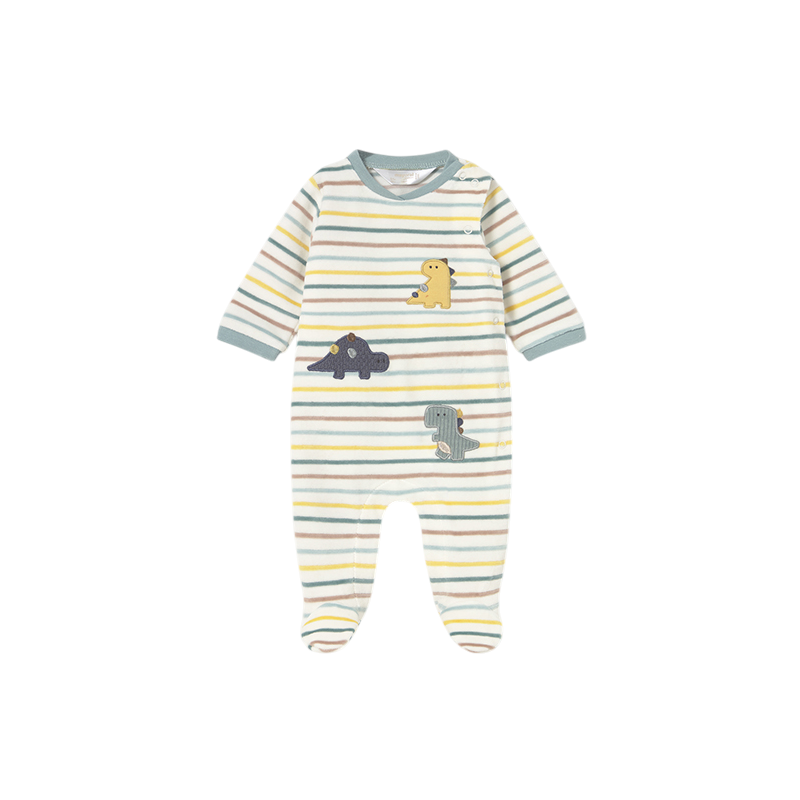 Pelele Pijama tundosado rayas recién nacido MAYORAL Hielo