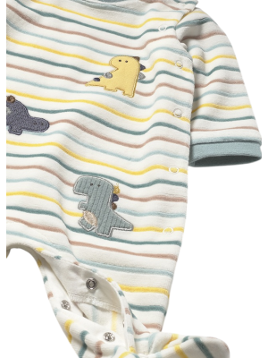 Pelele Pijama tundosado rayas recién nacido MAYORAL Hielo 2