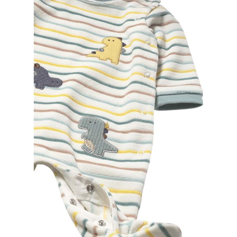 Pelele Pijama tundosado rayas recién nacido MAYORAL Hielo