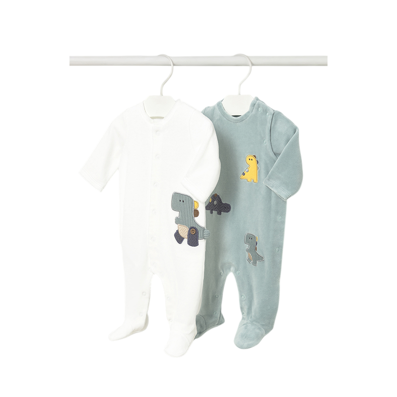 Set 2 peleles Pijamas tundosados recién nacido MAYORAL Hielo