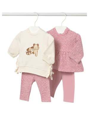 Conjunto 4 piezas recién nacida MAYORAL Orquídea