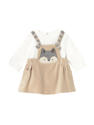 Pelele falda punto pana recién nacida MAYORAL Cereal