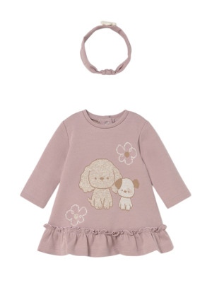 Vestido con diadema recién nacida MAYORAL Pétalo