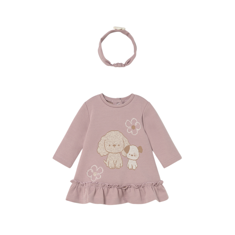 Vestido con diadema recién nacida MAYORAL Pétalo