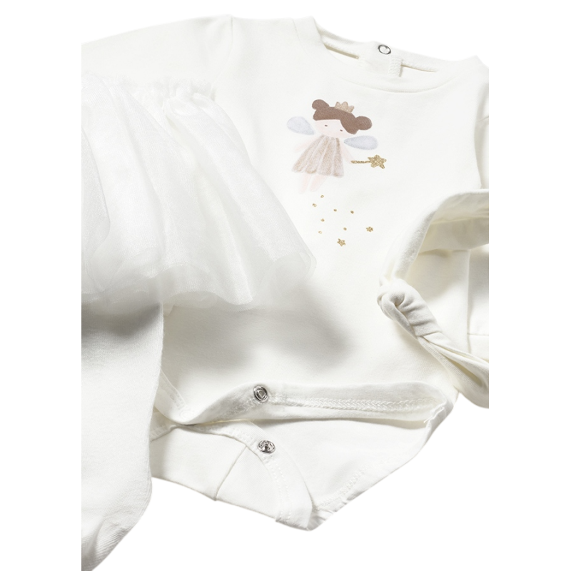 Conjunto 3 piezas tutú recién nacida MAYORAL Crudo