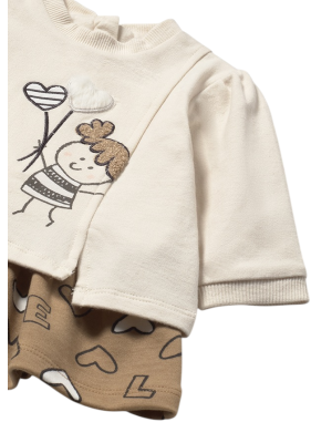 Vestido combinado muñeca recién nacida MAYORAL 2