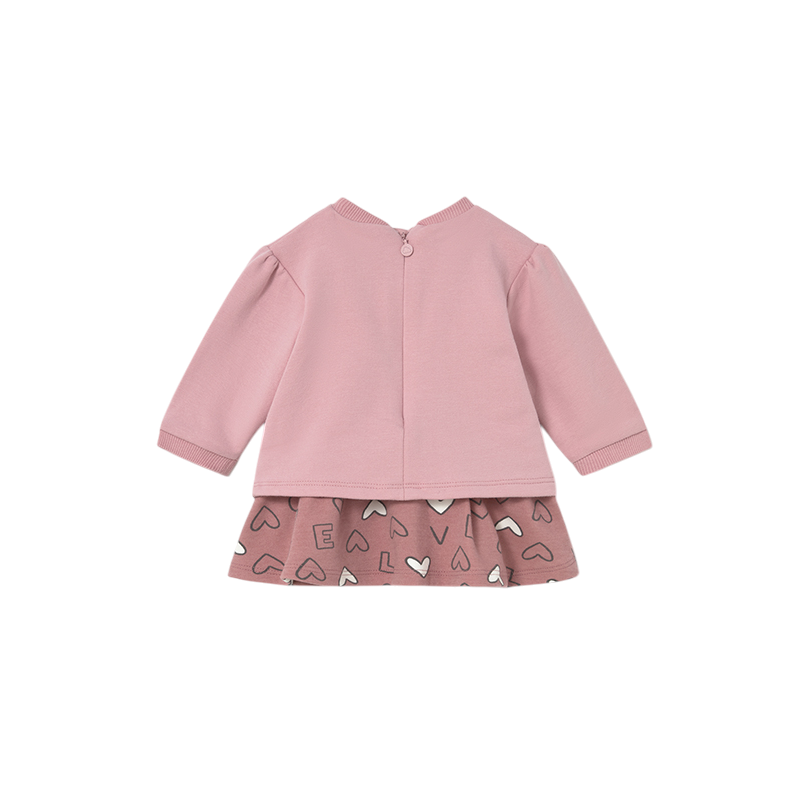 Vestido combinado muñeca recién nacida MAYORAL Orquídea