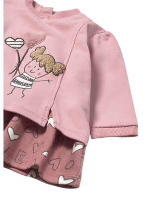 Vestido combinado muñeca recién nacida MAYORAL Orquídea 2