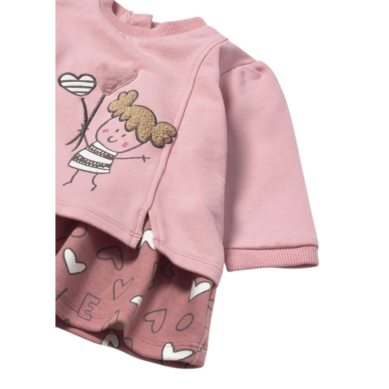 Vestido combinado muñeca recién nacida MAYORAL Orquídea