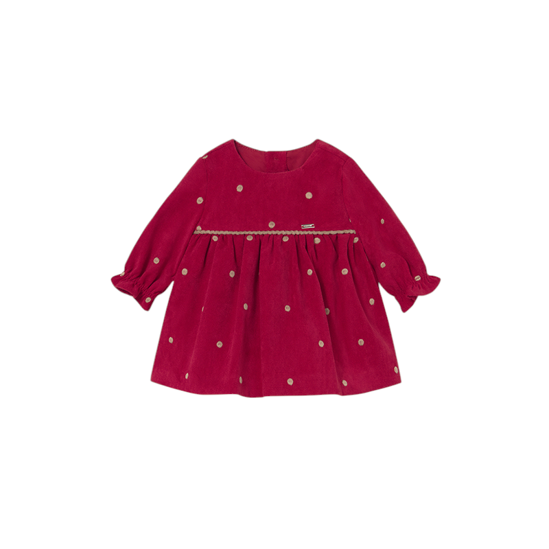 Vestido fantasía recién nacida MAYORAL Guinda