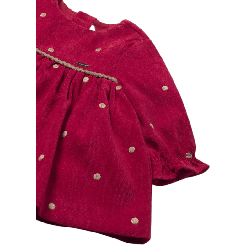 Vestido fantasía recién nacida MAYORAL Guinda