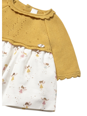 Vestido tricot y plana recién nacida MAYORAL Manzanilla 2