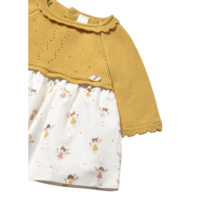 Vestido tricot y plana recién nacida MAYORAL Manzanilla