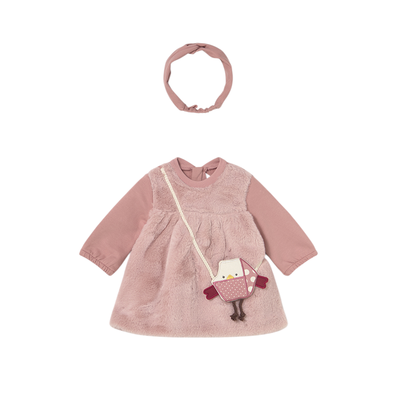 Vestido con bolsito y diadema recién nacida MAYORAL Mellow