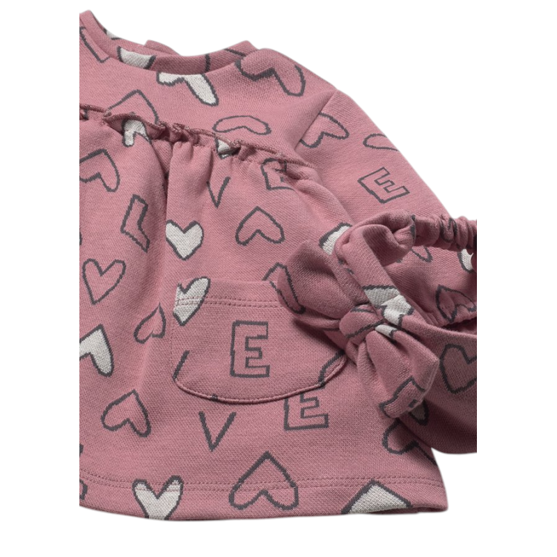 Vestido con diadema jacquard recién nacida MAYORAL