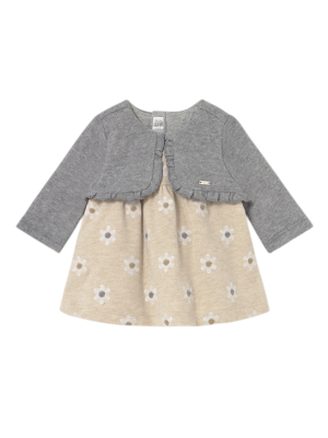 Vestido con rebeca simulada recién nacida MAYORAL Arena