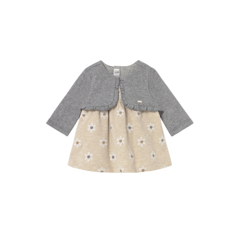 Vestido con rebeca simulada recién nacida MAYORAL Arena