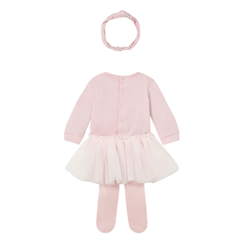 Conjunto 3 piezas tutú recién nacida MAYORAL Rosa