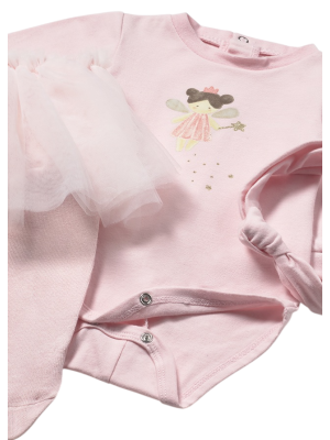 Conjunto 3 piezas tutú recién nacida MAYORAL Rosa 2