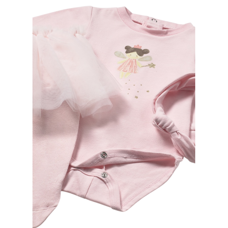 Conjunto 3 piezas tutú recién nacida MAYORAL Rosa