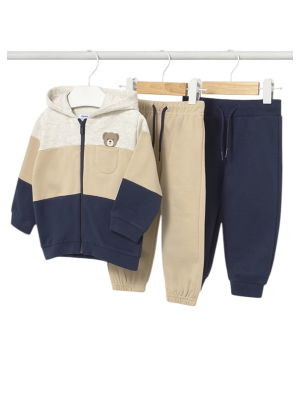 Chándal 3 piezas tricolor bebé MAYORAL Azul