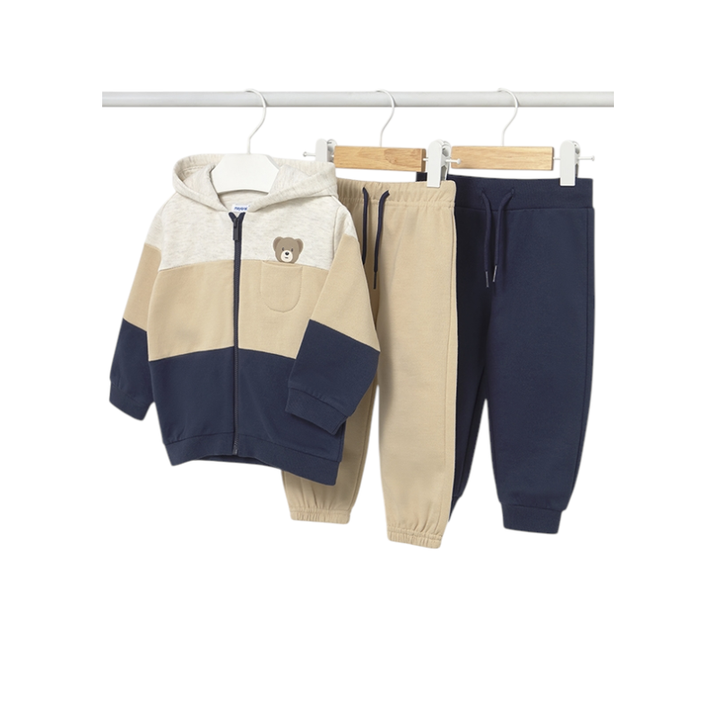 Chándal 3 piezas tricolor bebé MAYORAL Azul