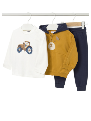 Chándal 3 piezas animalitos bebé MAYORAL Mostaza