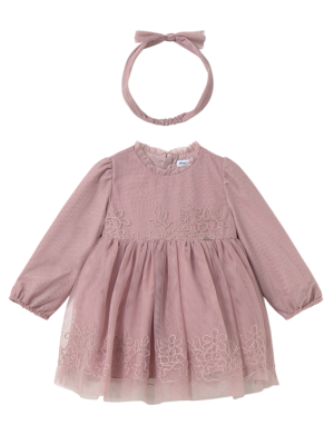 Vestido ceremonia tul bordado bebé MAYORAL Cuarzo