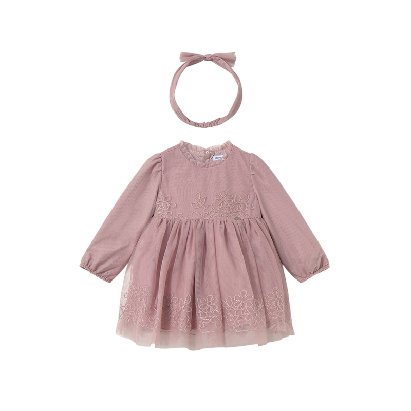 Vestido ceremonia tul bordado bebé MAYORAL Cuarzo