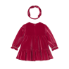 Vestido terciopelo con diadema bebé MAYORAL Rojo