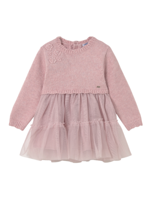 Vestido combinado tricot bebé MAYORAL Cuarzo