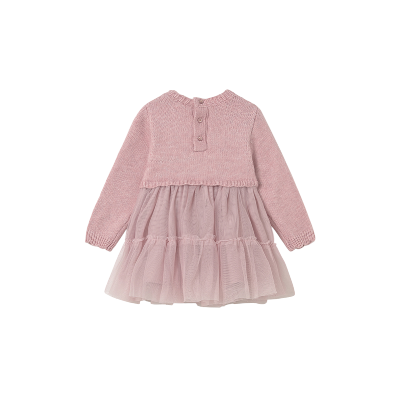 Vestido combinado tricot bebé MAYORAL Cuarzo