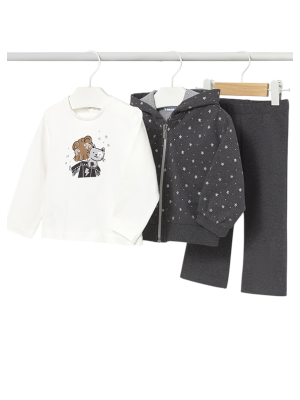 Chándal con camiseta bebé MAYORAL Plomo