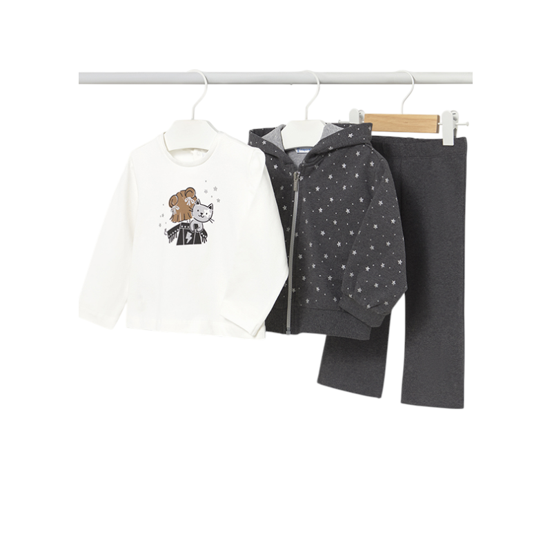 Chándal con camiseta bebé MAYORAL Plomo