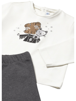 Chándal con camiseta bebé MAYORAL Plomo 2