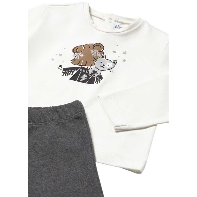 Chándal con camiseta bebé MAYORAL Plomo