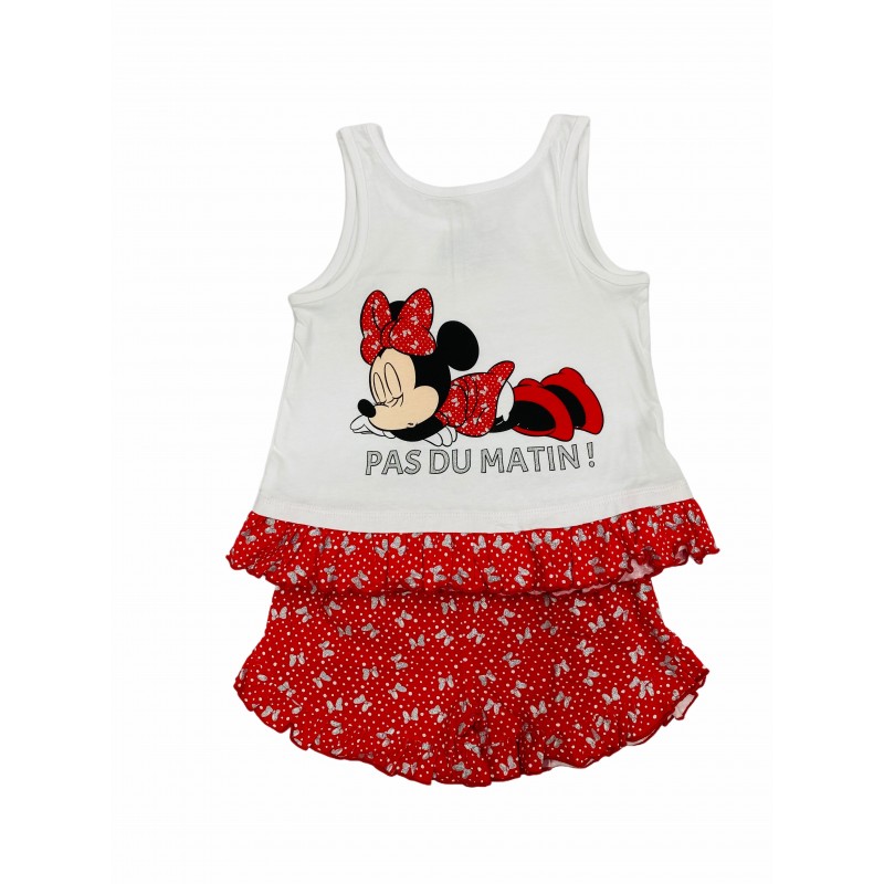 Summer pajamas for girls DISNEY Minnie Mouse Color ROJO