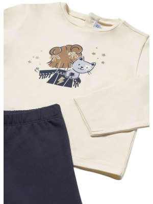 Chándal con camiseta bebé MAYORAL Marino 2