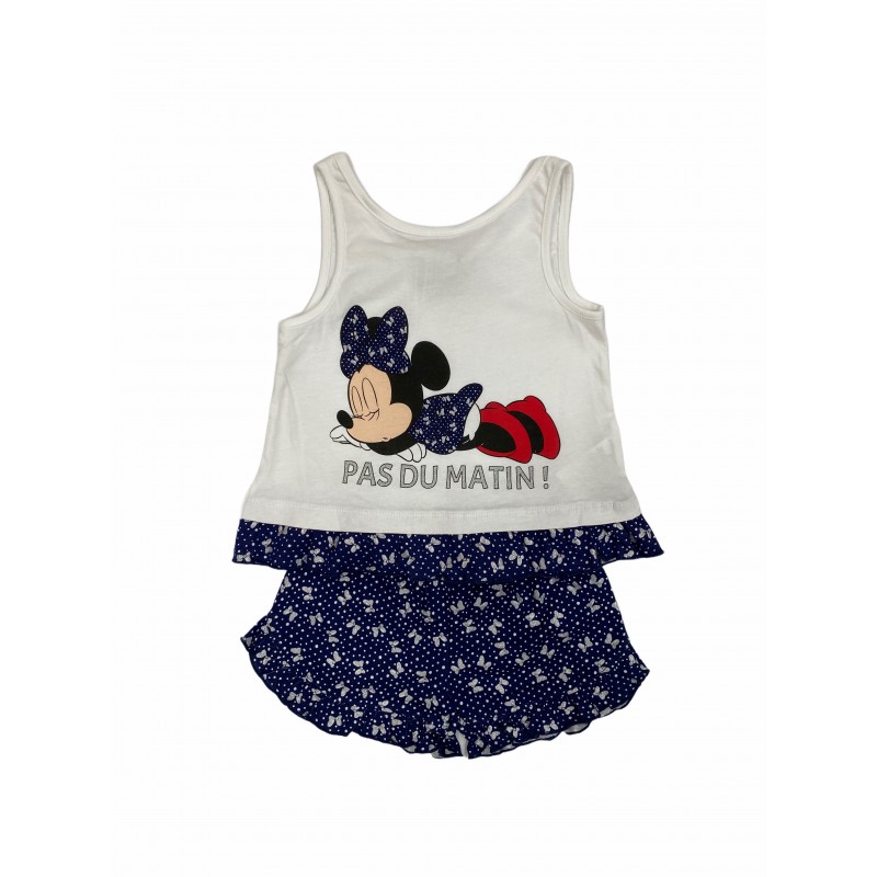 Pajamas de verão para meninas DISNEY Cor do rato de Minnie AZUL