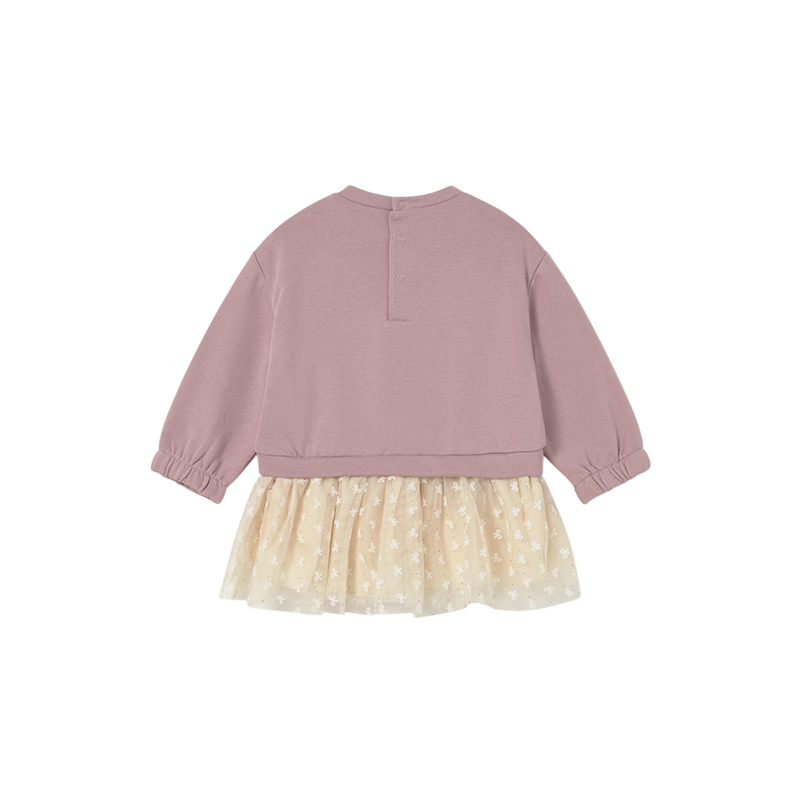 Vestido combinado tul estrella bebé MAYORAL Cuarzo